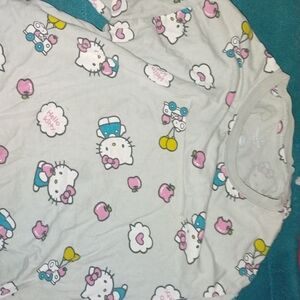 Hello Kitty Pink and White Pajama Top